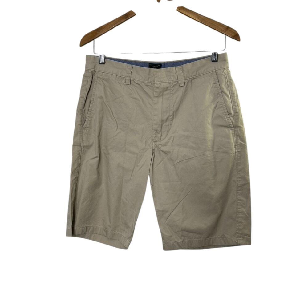 J.Crew Khaki 10.5" Flat Front Club Shorts Men's Size 30